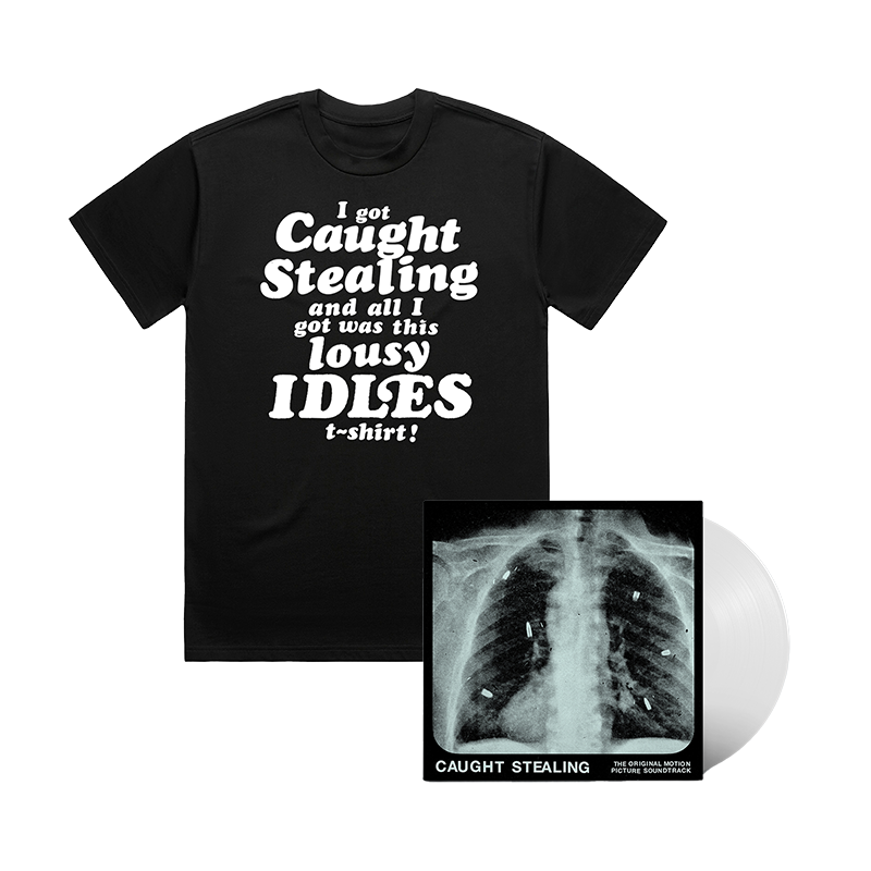 Caught Stealing Standard White LP Vinyl + T-Shirt Bundle II