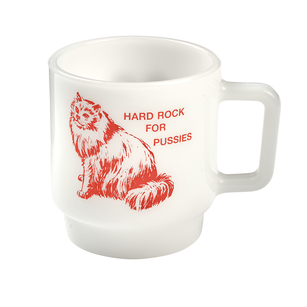 Hard Rock For Pussies Milk Glass Mug Front