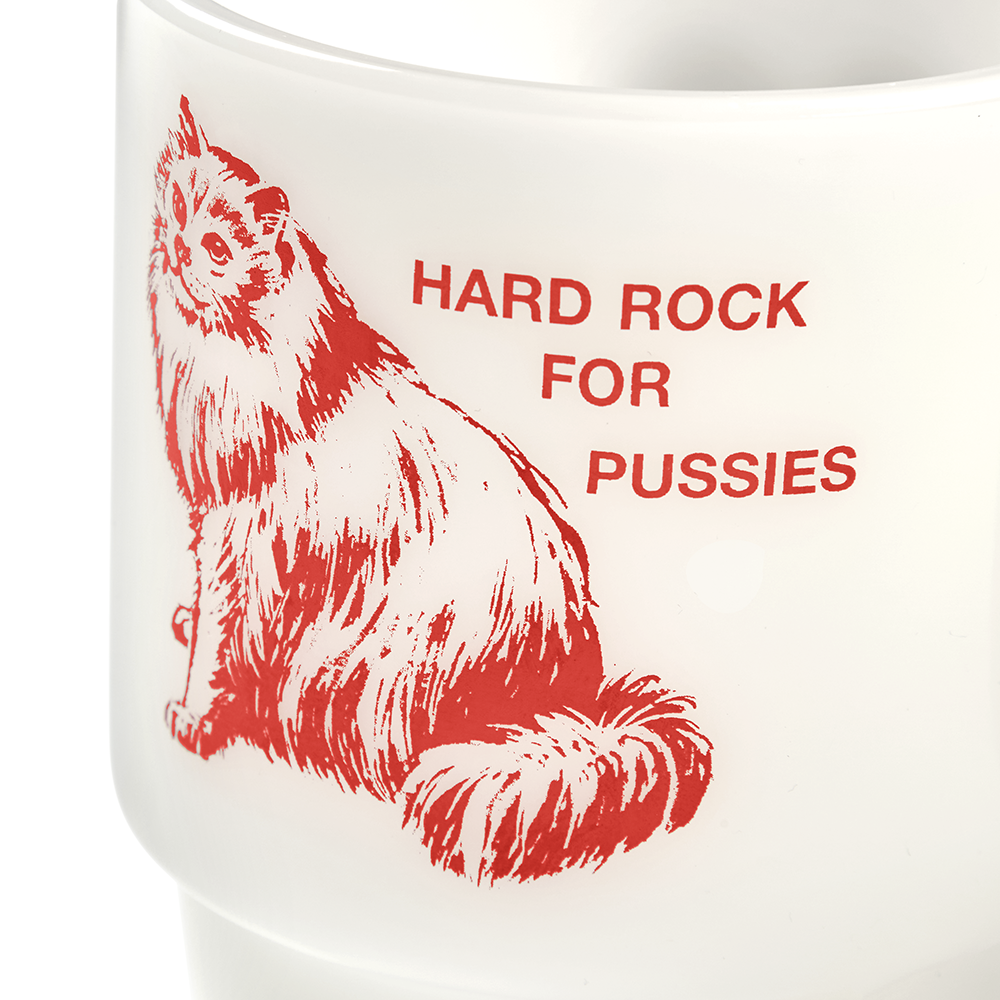 Hard Rock For Pussies Milk Glass Mug Front Detail