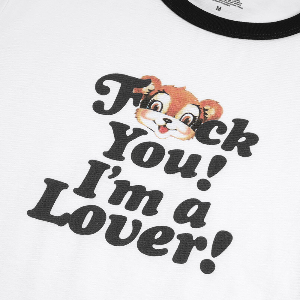 F U I'M A LOVER WOMEN'S RINGER Front Detail