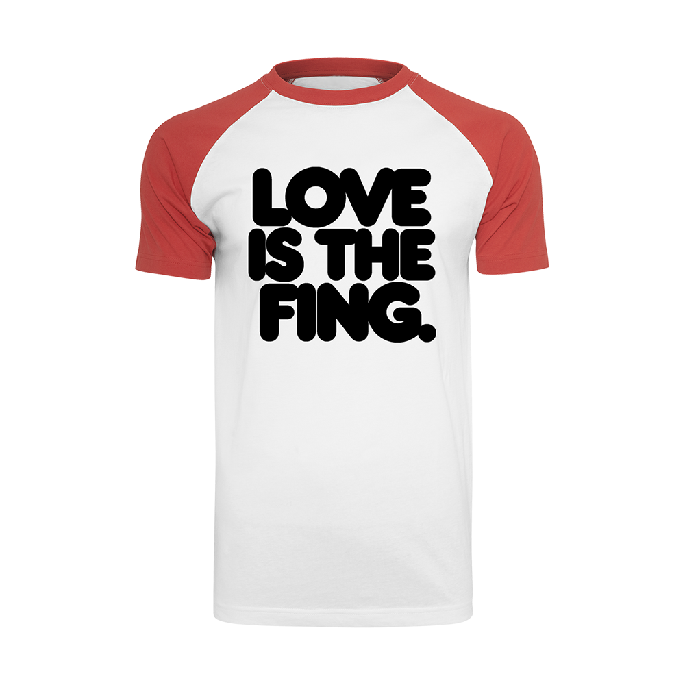 LOVE IS THE FING RINGER T-SHIRT
